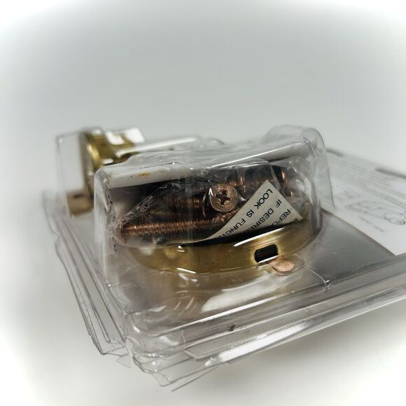 Vtg Franklin Mfg Solid Bronze Jimmy Proof DeadLock 1167CS Dual Cylinder New - Picture 7 of 10